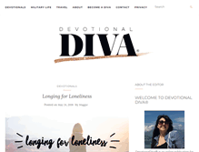 Tablet Screenshot of devotionaldiva.com